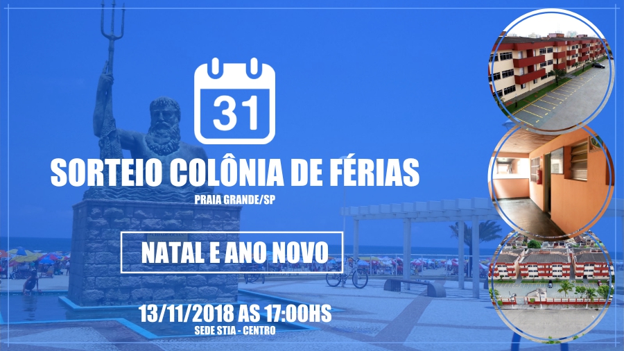 SORTEIO COLÔNIA DE FERIAS NATAL E ANO NOVO